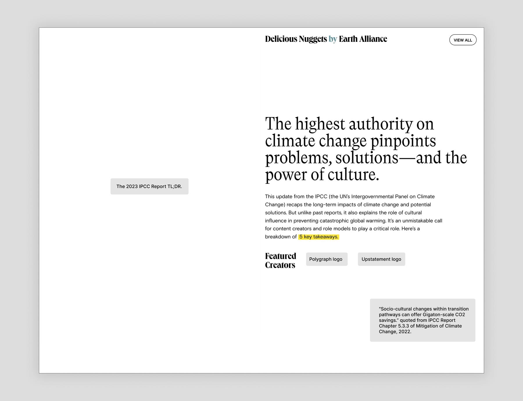 A page on a website with images replaced with good descriptions.