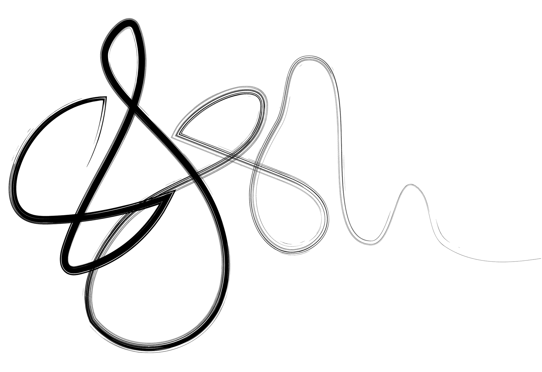 Scribbled line.