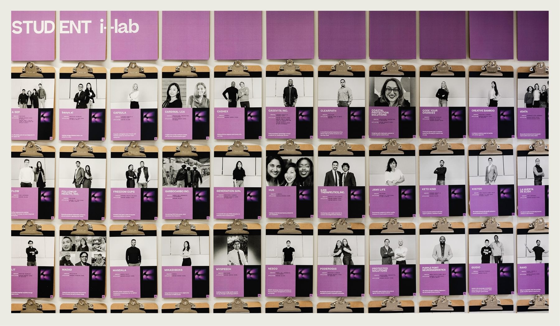 Screens from the Harvard Innovation Labs website.