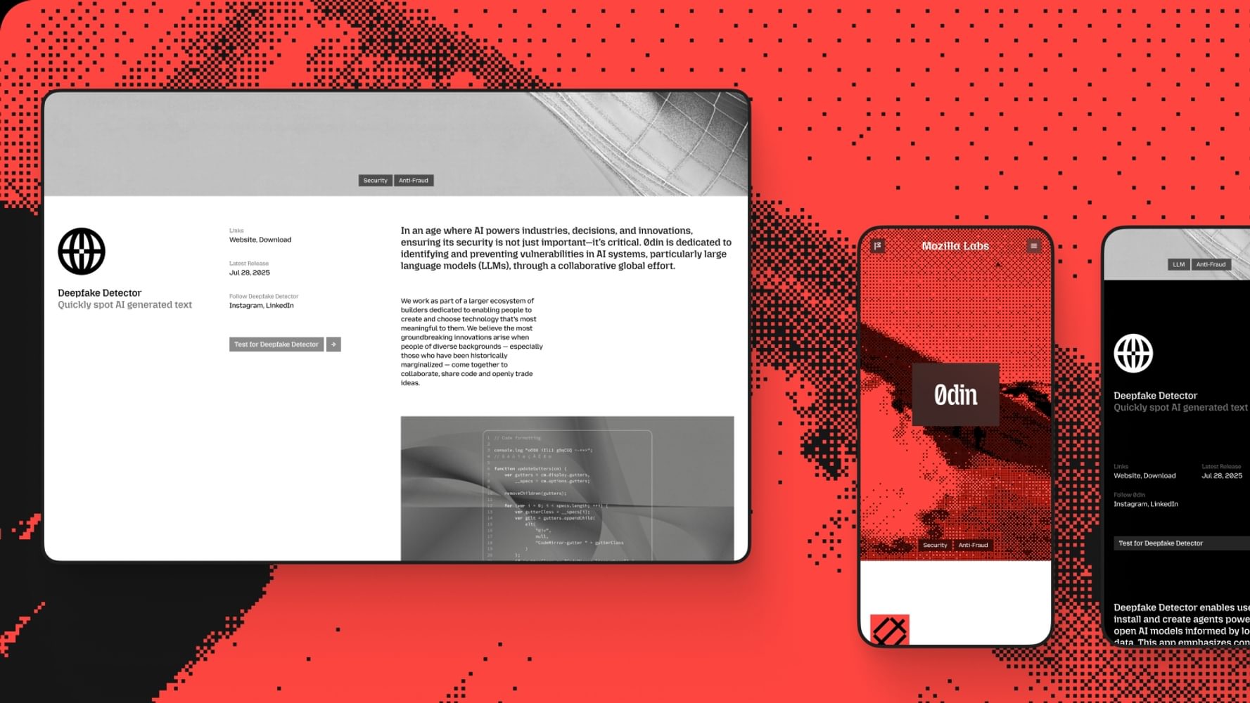 Screens from the Mozilla Labs brand toolkit.